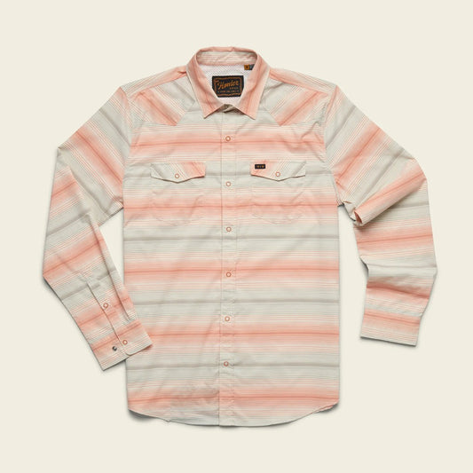 H Bar B Tech Longsleeve - Martin Stripe : Sunset