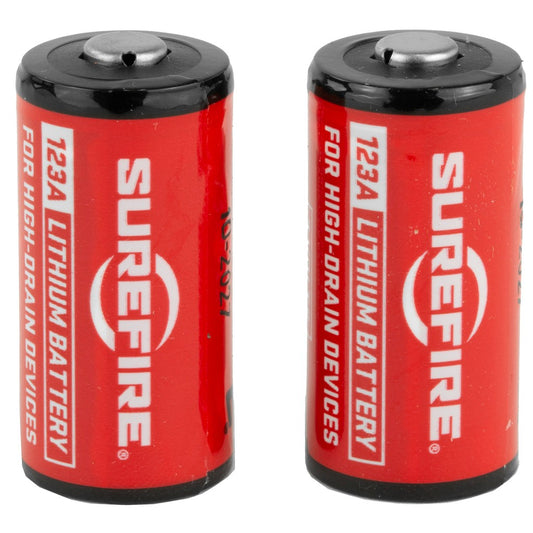 Surefire, Battery, CR123A Lithium, 2 Pack, Red
