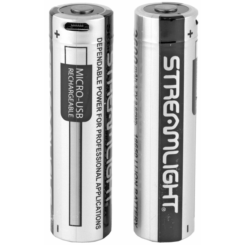 Streamlight, 18650, USB Rechargable Battery, 2/Pack, Clam Pack