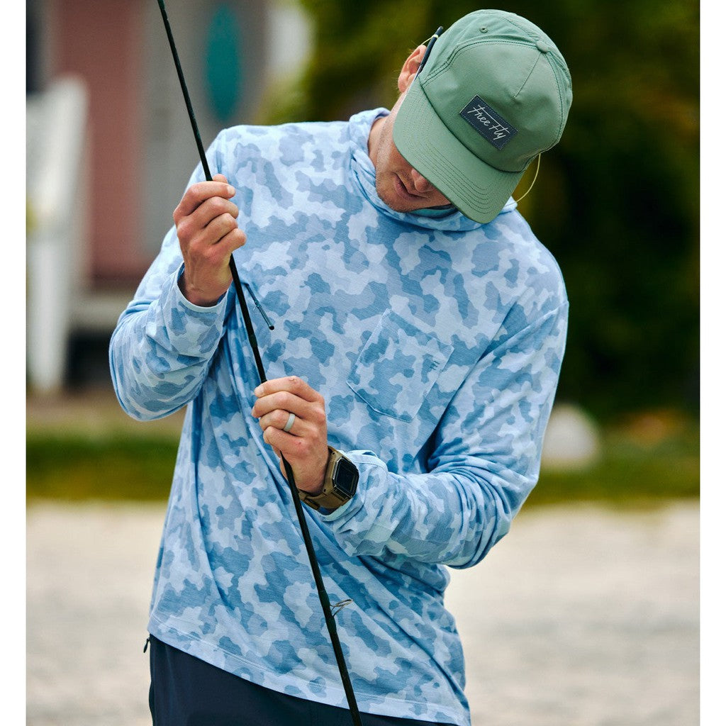 Men's Bamboo Lightweight Hoody - Clearwater Camo