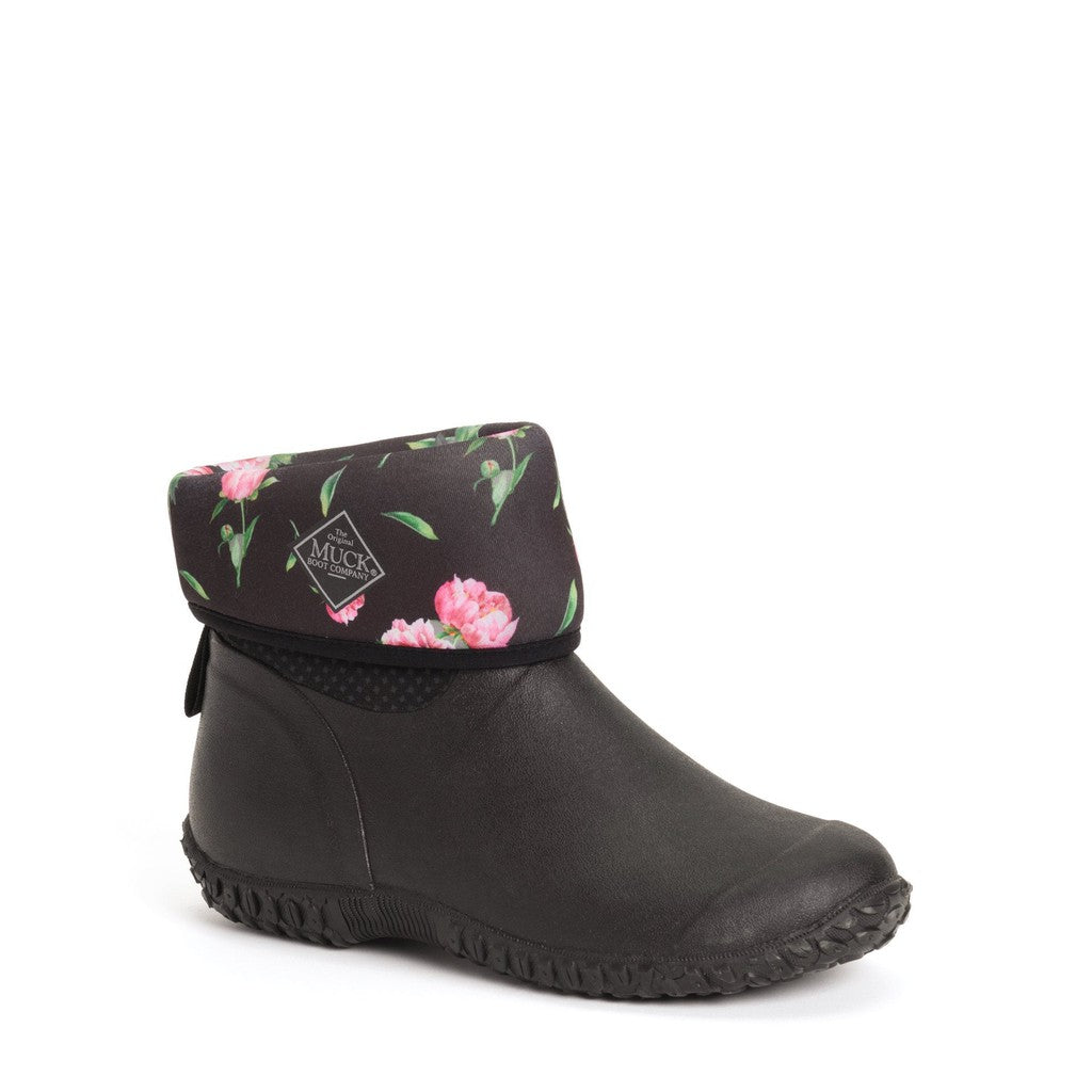 Women's Mukster II Mid -Black and Rose Print