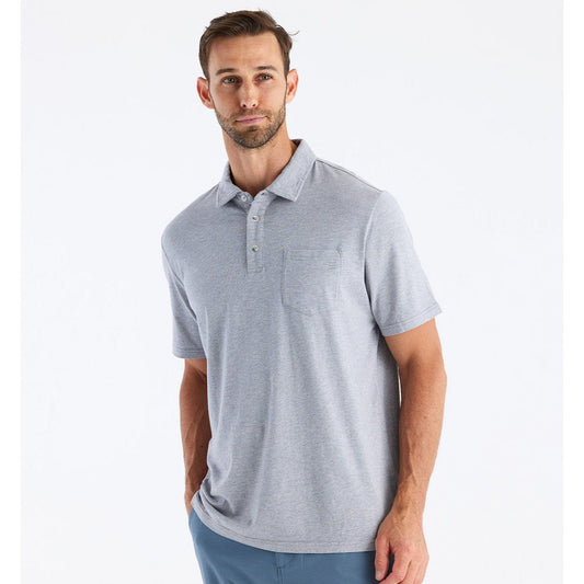 Men's Bamboo Heritage Polo - Light Heather Grey