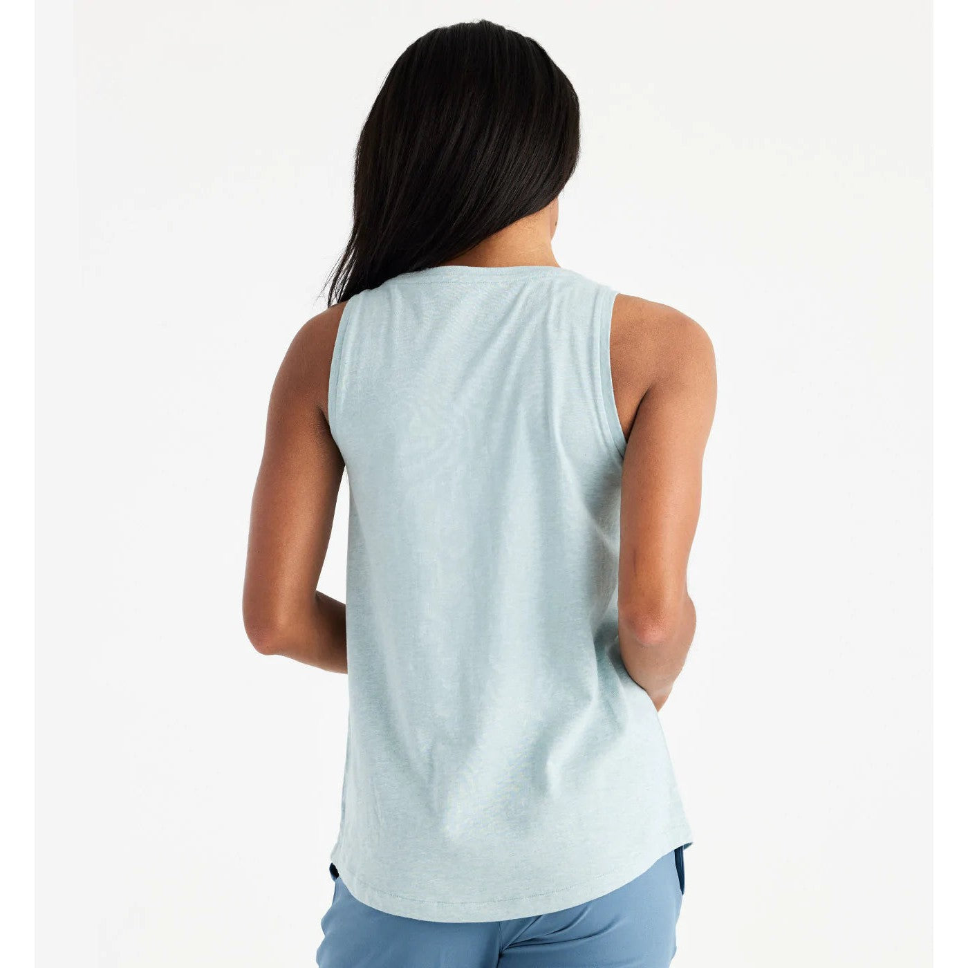 Women's Bamboo Heritage Tank - Heather Ocean Mist