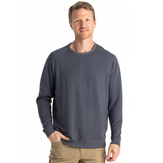 Men's Bamboo Lightweight Fleece Crew - Storm cloud