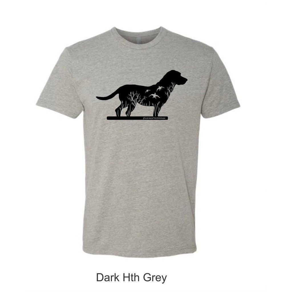 Livingston Gundogs SS brush dog T-shirt - Heather Gray