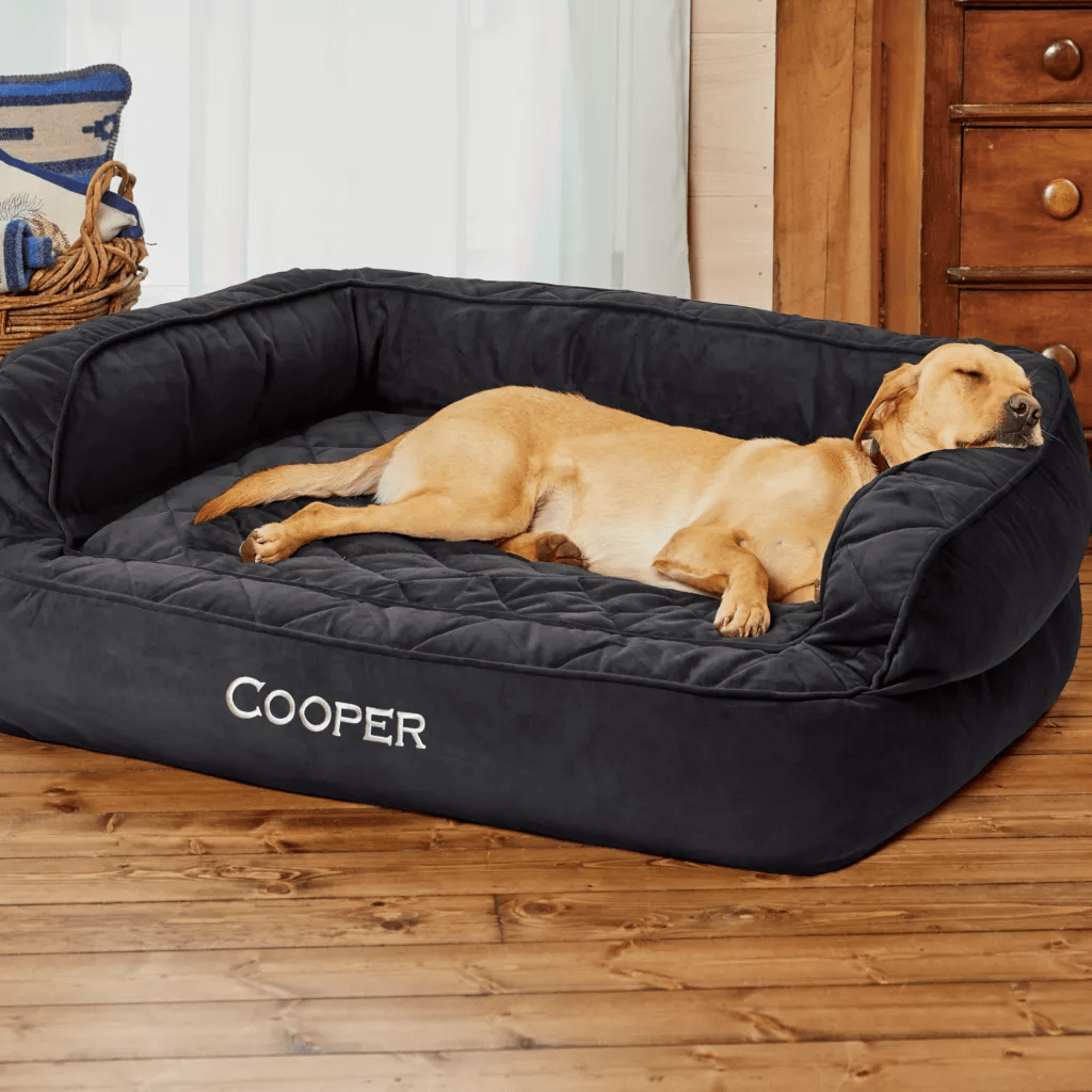 Orvis Memory Foam Bolster Dog Bed - slate