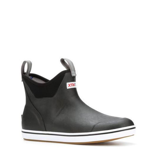 WOMEN'S 6 IN ANKLE DECK BOOT - BLACK