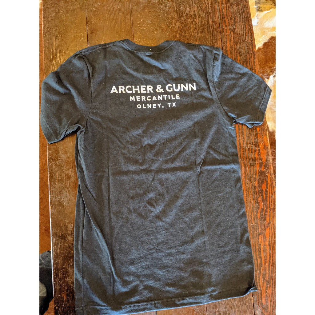Archer & Gunn  - Chest Logo Store Short Sleeve T - Black